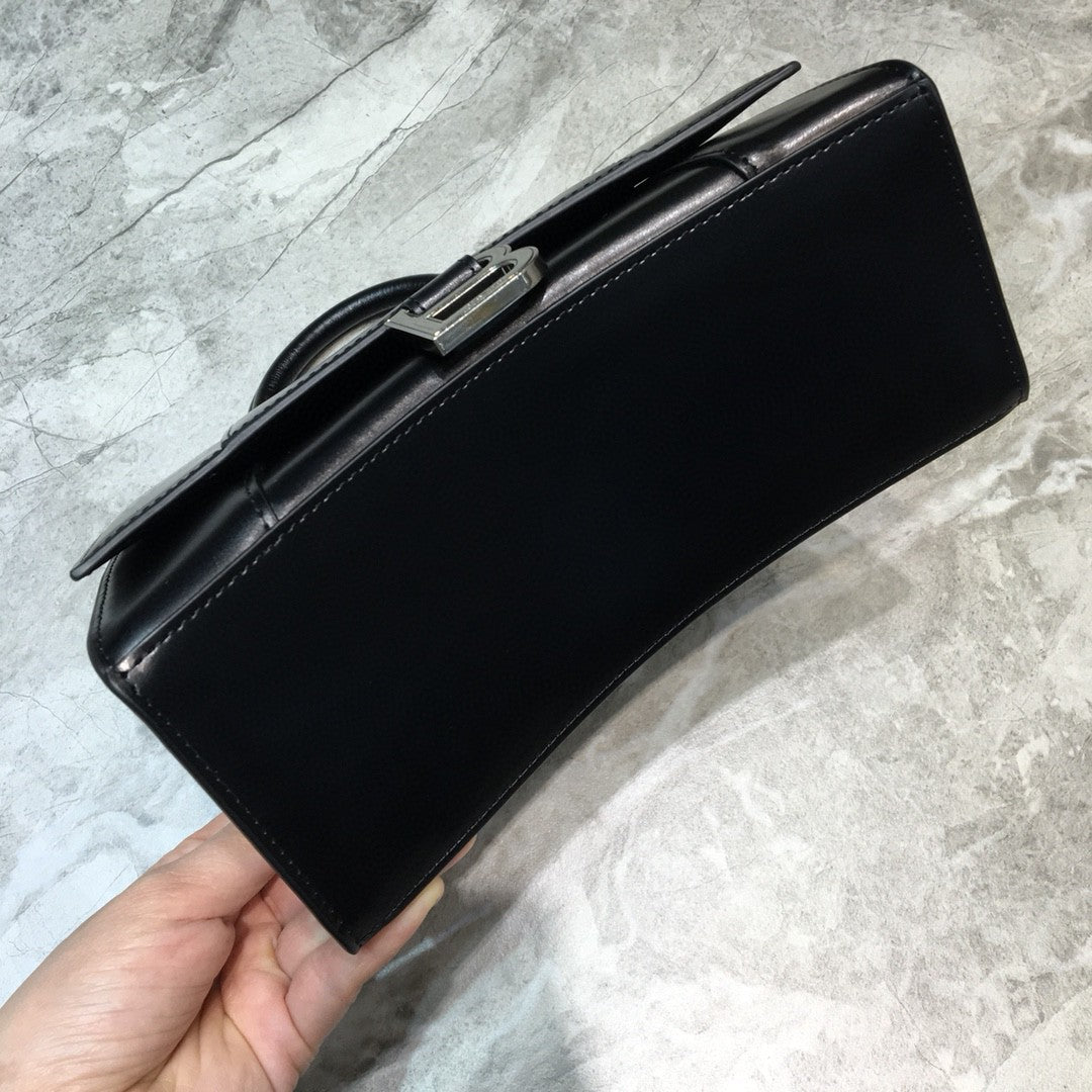 Balen Hourglass XS Handbag In Black, For Women,  Bags 7.4in/19cm