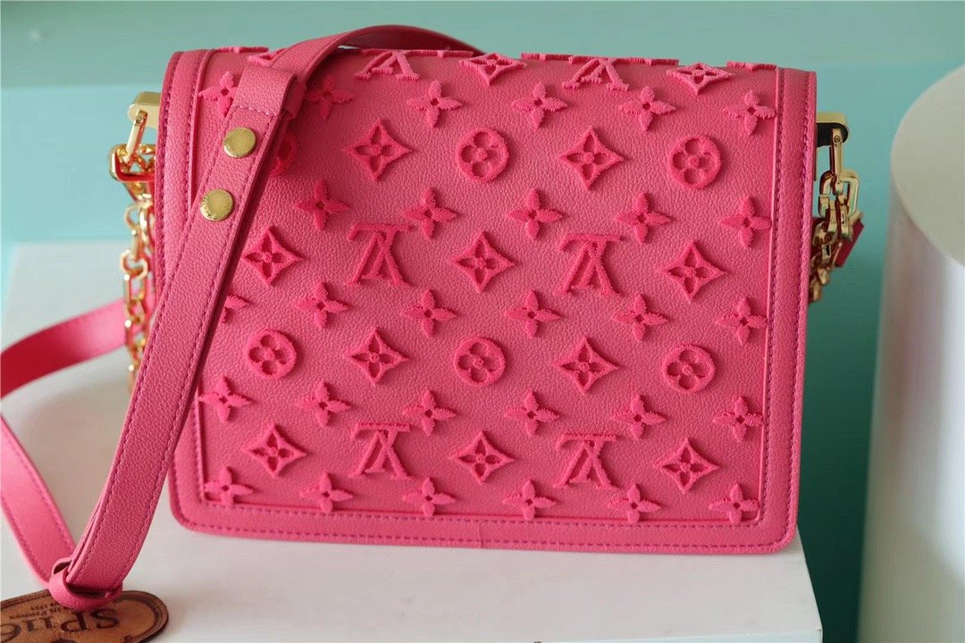 LV Mini Dauphine Monogram Fluo Pink For Women,  Shoulder And Crossbody Bags 18.5cm/7.3in LV M20747