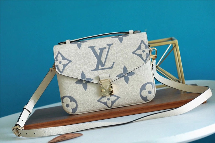 LV Pochette Metis Monogram Empreinte White For Women, Women’s Handbags, Shoulder Bags And Crossbody Bags 9.8in/25cm LV 