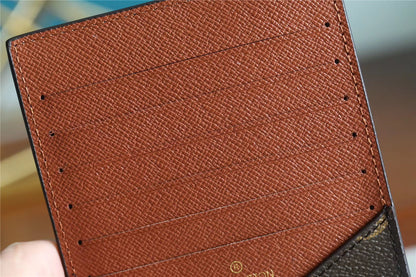 LV ID Card Holder Monogram Canvas Brown For Men, Wallet 13cm LV N60378