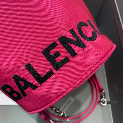 Balen Le Cagole Medium Bucket Bag In Dark Pink, For Women,  Bags 11.8in/30cm