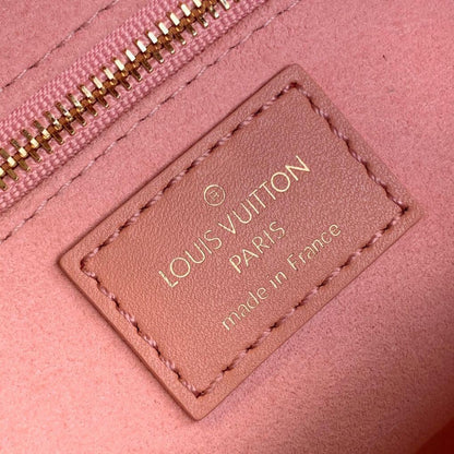 LV Petite Malle Souple Monogram Canvas Pink For Women, Women’s Handbags, Shoulder And Crossbody Bags 7.9in/20cm LV M45531