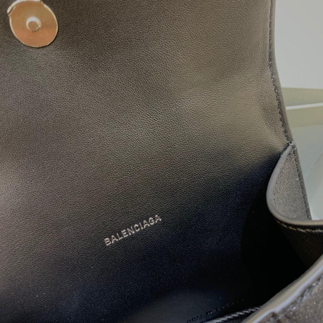 Balen Hourglass XS Handbag In Black, For Women,  Bags 7.4in/19cm 5928332102G1000