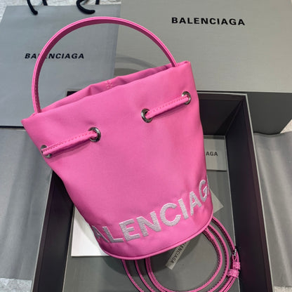 Balen Le Cagole Medium Bucket Bag In Pink, For Women,  Bags 11.8in/30cm