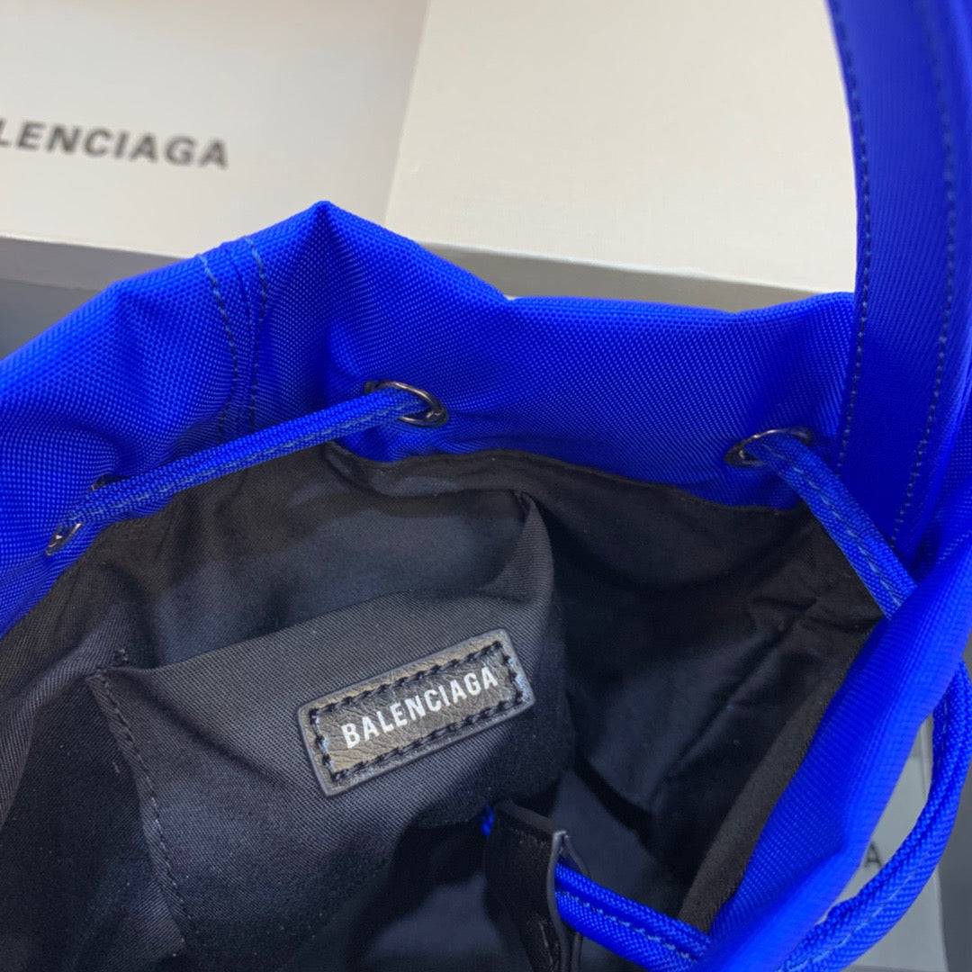 Balen Le Cagole Medium Bucket Bag In Blue, For Women,  Bags 11.8in/30cm